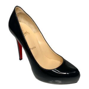 Christian Louboutin ROLANDO 120 Patent Leather Platform Pump Heels EU 37 US 7